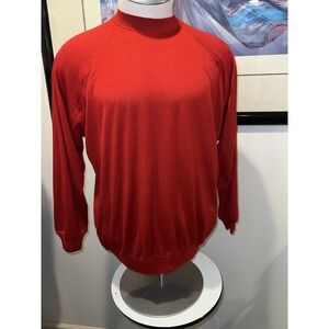 $495.00 Fred Hayman Beverly Hills Mens Red Mock Neck  Sweater Size  2XL